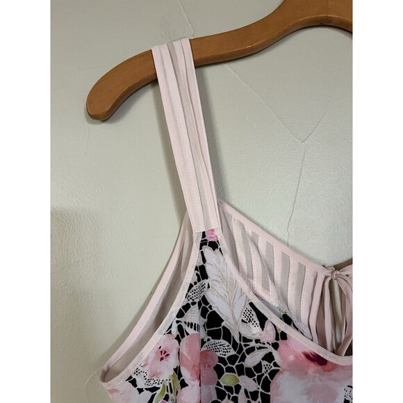 Oscar De La Renta Pink Label Floral Slip Nighty Chemise‎ Lace & Chiffon  SZ M - Picture 8 of 13